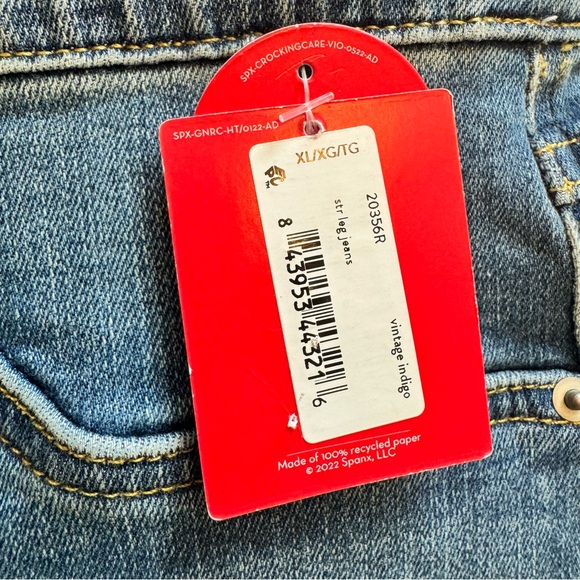 Spanx Women’s Straight Leg High Rise Pull On Jeans NWT - Picture 4 of 9